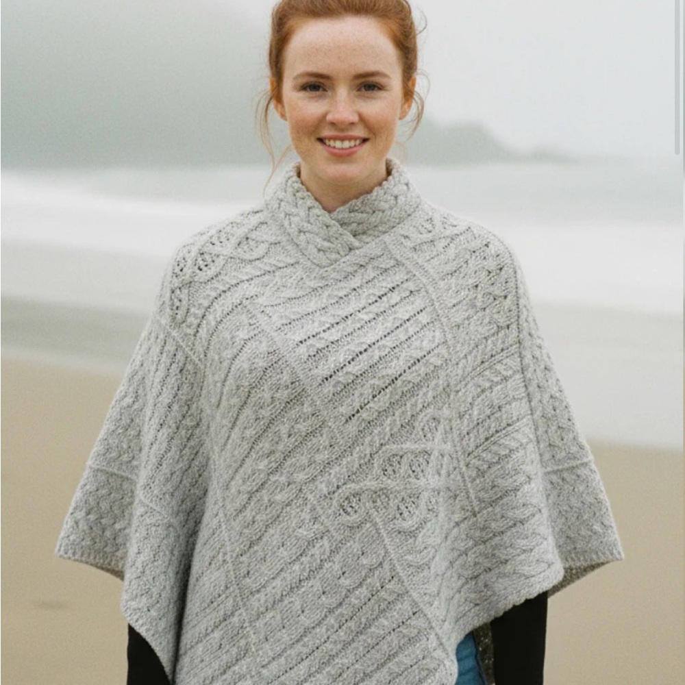 Cozy Gray Cable Knit Sweater